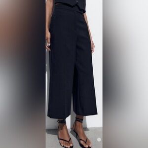 Zara wide leg cropped trousers